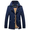 Nieuwe fleece Mannen Lg Trenchcoats Heren Casual Bovenkleding Klassieke Lg Jas Dikke m Jassen heren Windjack Merk Heren Kleding O6ez #