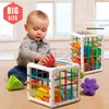 Intelligence toys Colorful Shape Blocks Sorting Game Baby Montessori Learning Educational Toys For Children Bebe Birth 0 12 Months Gift Juguetes 24327