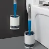 Escovas de silicone escova de toalete para banheiro wallmounted toalete escova com suporte sem canto morto escovas de limpeza do banheiro casa conjunto