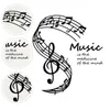 Wallpapers Musical Note Stickers Mural Wall Window Decals Black Mirror For Living Room Decor Household Bedroom