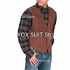 Costume pour hommes Slim Fit Gilet simple boutonnage col en V Vintage Chalecos Sleevel Veste de mariage Groomsman Shop Party Gilet J4CQ #