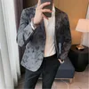Blazer Masculino Sim Fit Vintage Kwipa kwiatowa Blazer Men Koreańska pojedyncza designerska designerska kurtka 4xl chaqueta hombre w4as#