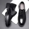 Casual Shoes Heighten 8/10CM Man Platform High Heel Black Dress Formal Office Leather For Men Elegant Business Elevator