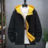 cargo giacche uomo fresco primavera autunno giacca a vento ragazzi plus size 7XL 8XL 6XL giapponese streetwear con cappuccio bomber giallo cappotti o1bV #