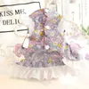 Abbigliamento per cani Abbigliamento per animali domestici Cameriera Abito floreale Lolita per cani Vestiti Gatti Piccoli cuori Gonna da principessa Estate Dolce Yorkshire Accessori