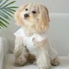 Robe de chat pour chien imprimé coeur mignon avec décoration d'arc