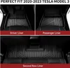 Tesla Model 3 Vloermatten Volledige Set Custom Fit 2020-2023 All-Weather Cargo Liners Achterbagagebak Kofferbak Vloermat Interieuraccessoires