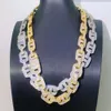 قلادة الهيب هوب D VVS Moissanie Diamond Cupan Chain 925 Sterling Silver Iced Out Link Netlace Necklace