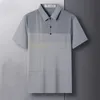 Verano hombres manga corta rayas polo camisas streetwear moda negocio camiseta koreon ropa masculina bolsillos suelta casual top 240318