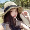 Lady Fashion Straw Hat Woman Summer Sun Visor Sunhat Panama Boater Floppy Bucket Cap Woman Woman Beach 240326 Hat