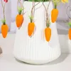 Party Decoration 10sts påsk DIY Flocking Carrot Kindergarten Color Gift Simulation Follow Happy Decor for Home