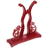 Decorative Figurines Chinese Style Round Hand Fan Display Stand Holder Vintage Handheld Bracket