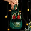 Sacs de rangement Sac cadeau en velours de Noël réutilisable avec cordons de serrage pour enfants à fermeture à glissière avec cordon de serrage du Père Noël