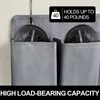 Sacos de armazenamento Saco de sapato 10 bolsos Heavy Duty Pendurado Organizador de cabeceira com gancho resistente para tampas de organização