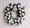 Dekorativa blommor Bomullshuvud Konstgjord blomma naturligt torkat hem Juldekor Diy Garland Wreath Wall Material Fleur Bloemen