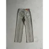 Nouveau Devils Island Denim jean américain haute rue rétro jean jambe droite royaume-uni perceuse marque à