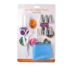 Bakken Tools 10 Stuks Herbruikbare Taart Decoreren Set Met Icing Tip Spuitzak Bloem Schaar Koppeling Voor Cupcakes Cookie Dropship