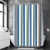 Tende da doccia Strisce colorate Tenda da bagno geometrica Modernismo Bagno Impermeabile con 12 ganci Home Deco Nave gratuita