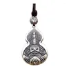 Chaînes 925 Argent Guanyin Maitreya Pendentif Classique Gourde Collier Style Chinois Clavicule Chaîne Banquet Bijoux Cadeau Pour Homme Et Femme