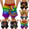 Men's beach pants fun 3d turkey head print swim trunks spoof banana pattern european and american shorts
