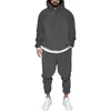 men's Tracksuit Jogger Sportswear Casual Sweatershirts Sweatpants Streetwear Pullover Solid Color Fleece Sports Suit Men Sets h1jT#