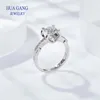 Ring 1CT 2CT 3CT VVS Lab Diamond Fine Jewelry for Women Wedding Party Anniversary Gift Real 925 Sterling Silver 240327