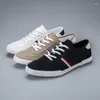 Canvas Shoes Style Mens 712 Casual Men's Lace-up White Breattable Low-Top Sneakers All-Match platt botten