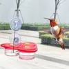 Andra fågelförsörjningar trädgårdsmatare hängande kolibri kapacitet med 3 utfodringsportar starka bärande för enkelt