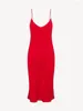 カジュアルドレスシルクドレス女性のファッションサスペンダー膝の長さスカート2024