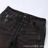 Offamiri fatti jeans blacciati logori per uomini slim fit piccoli piedi di acqua elastica lavaggio giovane versione coreana alla moda mendicante