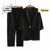 Summer Fashion Casual Large Size OL Suit Flip Collar Top and Pants Two Piece Set Professional Elegant Womens 240327