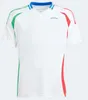 24 25 Italiaanse trui 125 Italys voetbaltruien Scamacca Immobile Chiesa voetbaloverhemden Raspadori Jorginho Barella Bastoni Verratti Maglia Italiana Kid -uniform.