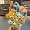 2024 Hot Sale Wholesale Cartoon Cute Little Bear Decompresses and Beats Gophers Backpack Pendant Key Ring Pendant Schoolbag Decoration Gifts for Kids Friends