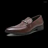 Geklede schoenen Krokodillenprint Mode Heren Zakelijk Plat Hoge kwaliteit Loafers Ademend Formeel Kantoor Leer Heren