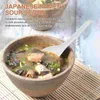 Cuillères 6 pièces cuillère à avoine soupe domestique asiatique dessert chinois blanc ramen japonais