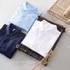 2023 Men's Casual Lg Linen Sleeves Shirt Literary Persality Painting Color Printing Shirt 33mb#