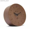 Desk Table Clocks Vintage Handmade Classic Silent table Clock Black Walnut Wooden Clock With Large Number Display For Parents Gift24327