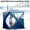 Tält och skyddsrum Ice Fishing Tält Bastu och Chimney Style Portable Shelter Lätt att sätta upp vinterfisketält Ice Fishing Tält Vattentät och vindtät24327