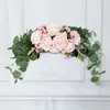 Decorative Flowers Artificial Rose Flower Swag Faux With Pink For Front Door Arch Wedding Party Mirror Tabletop Chair Decor