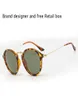 Marque Designer Lunettes de soleil Hommes Femmes Gatsby Retro Vintage Lunettes de soleil Cadre rond Designer Lunettes de soleil goutte avec étuis 5463664