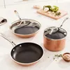 Ensembles d'ustensiles de cuisine en fonte de cuivre, ensemble de 5 pièces, casseroles et poêles antiadhésives, lavable au lave-vaisselle, Pot pour la cuisine, Kit de cuisine, Bar à casseroles