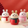 Storage Bottles 2PCS Stable Base Toothpick Tube Cartoon Holder Cute Jar Kitchen Accessories High-capacity Box