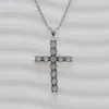 Paston D VVS Hip Hop 925 Sterling Silver Cross Necklace Customize Women Men Pop Moissanite Necklace