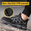 Anti-Stab Safety Shoes Men Steel Toe Shoes Puncture Proof Breattable Work Safety Boots Man Byggnadsskor Male Sneakers 240313
