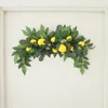 Dekorativa blommor bär dekoration kransar girlands konstgjorda citroner naturliga material vägg skum dörrbord ornament blommor swag