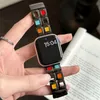 Роскошный металлический ремешок для Apple Watch Band Ultra 2 49 45 44 41 42 40 38 мм металлический женский ремешок для iWatch Series 9 8 7 6 5 4 3 2 1 SE iwatch Band