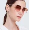 Light Color Women039S Solglasögon Stora fyrkantiga metallben Eyewear UV400 SKYDDSKÖPAR SUN Glasögon för resande körning4302309