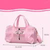 Shoulder Bags Fashion Bag Girls Latin Dance Pink Women Ballet Tote Embroidery Gym