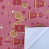 Decoratieve bloemen inpakpapier vellen set van 6 lentefestival Chinees jaar doe-het-zelf cadeau rood 70 cm x 50 cm