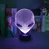 Veilleuses aux yeux Alien forme 3D lumière enfant cadeau cool pour la décoration de la chambre mignon anniversaire couleur cadeau LED lampe de table bébé veilleuse